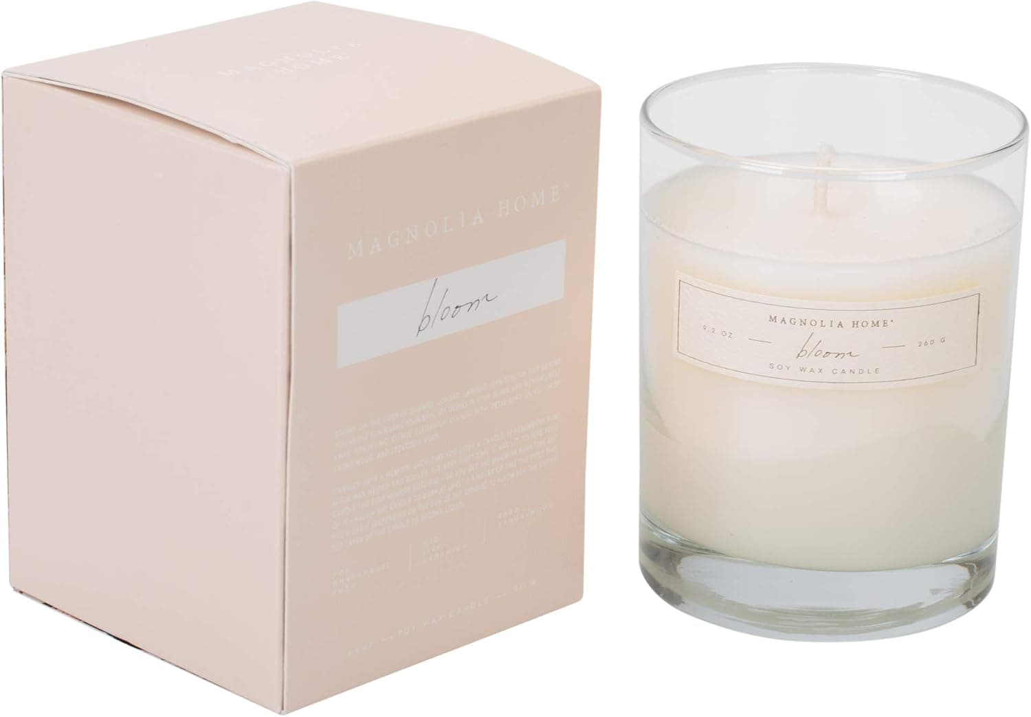 Bloom Scented 9.2 ounce Soy Wax Boxed Glass Candle by Joanna Gaines - Illume