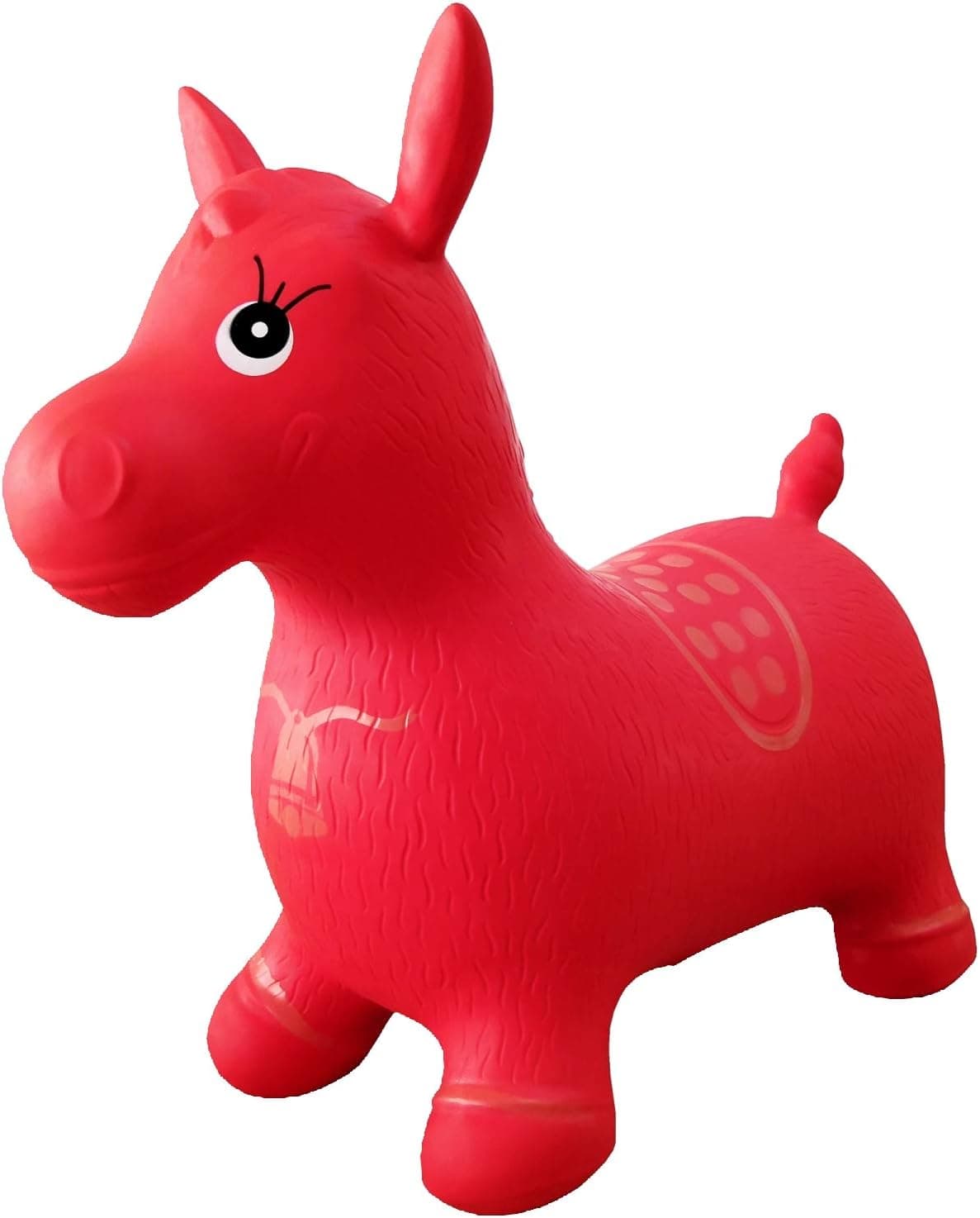 Red Horse Hopper, Pump Included (Inflatable Space Hopper, Jumping Horse, Ride-on Bouncy Animal)
