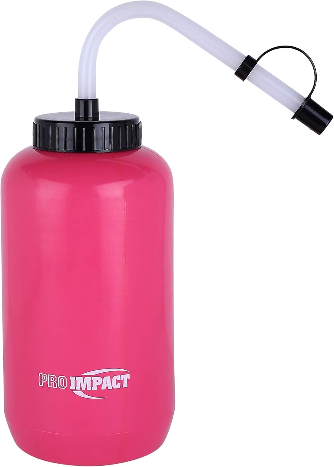 Pro Impact Boxing Hockey Lacrosse Water Bottle Squeezable Plastic w/Long Straw and Spray Cap - Ideal for Baseball Gym Yoga Sports Boxing Cycling Football (35.5 Oz.) BPA Free