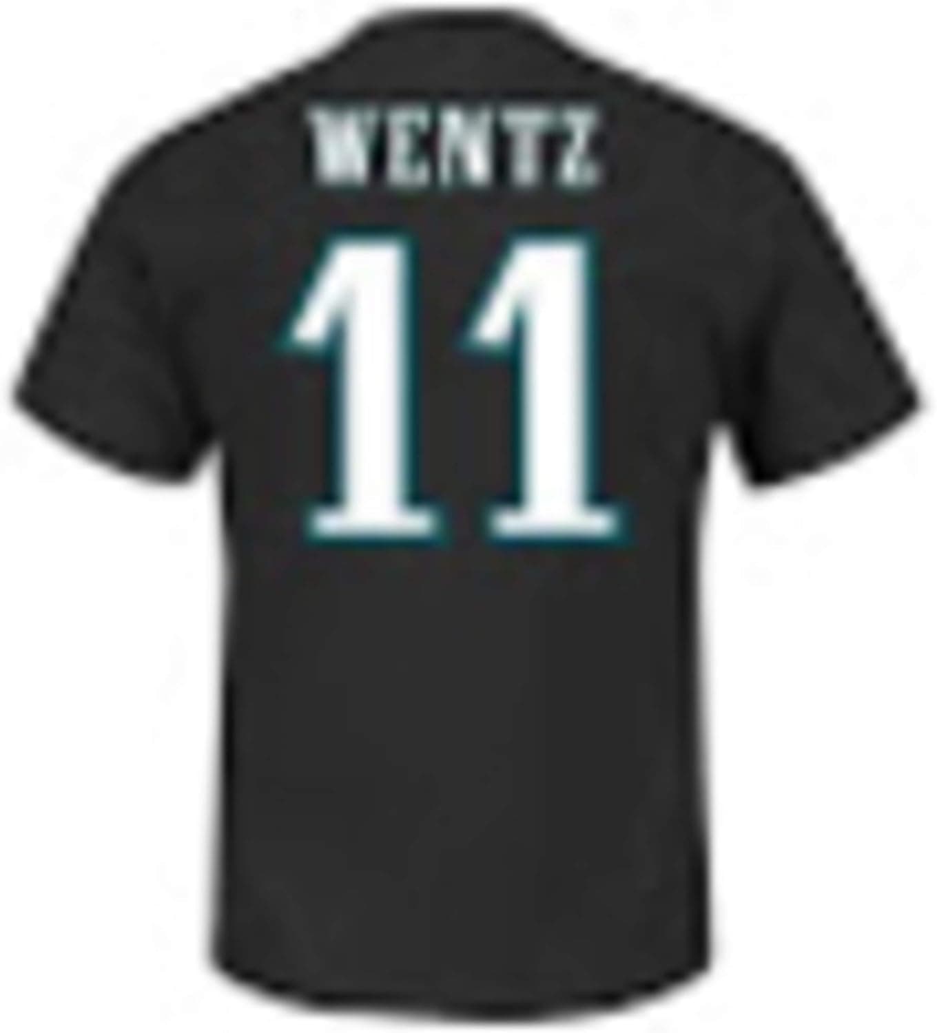 Majestic Athletic Carson Wentz Philadelphia Eagles Black Eligible Receiver III Jersey Name and Number T-Shirt