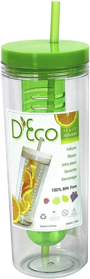 Fruit Infuser Water Bottle by D'Eco (Green)