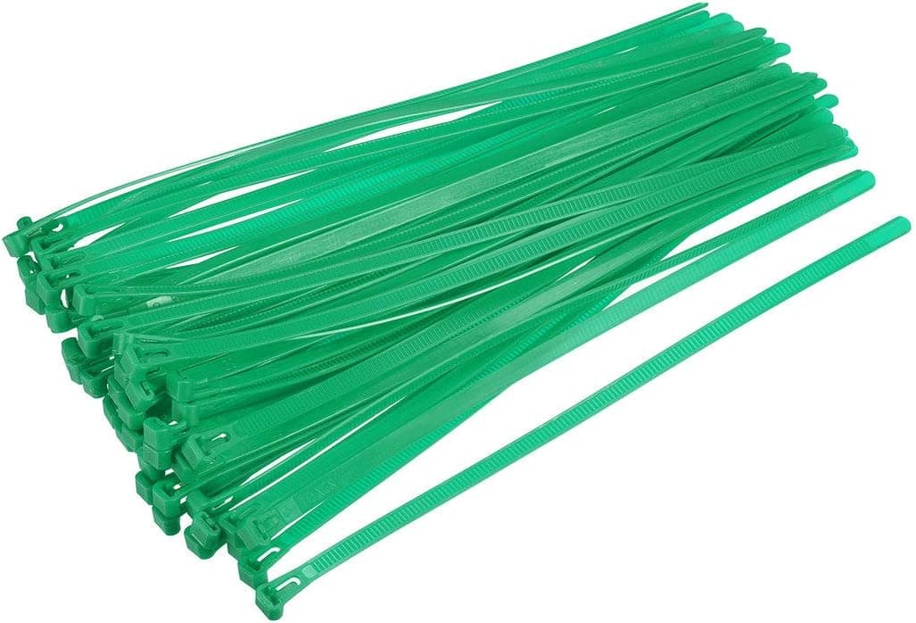 uxcell 40pcs Reusable Cable Ties 18 Inch x 0.3 Inch Adjustable Nylon Zip Ties Wraps Green
