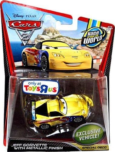 Disney / Pixar CARS 2 Movie Exclusive 155 Die Cast Car Jeff Gorvette with Metallic Finish Special Deco