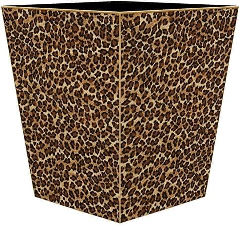 Leopard Print Wastepaper Basket
