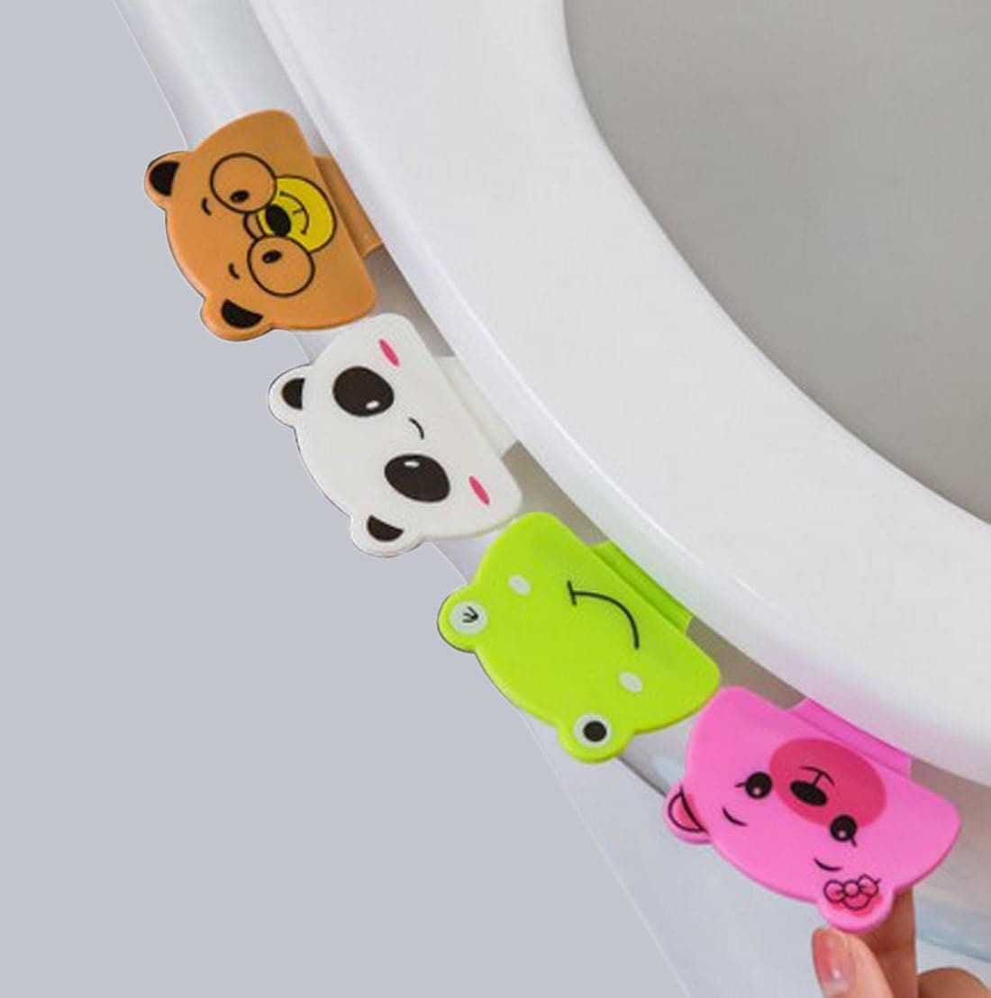 Sajanic Pack of 4,Corful Handle Lifting Device for Toilet Seat Cover Lift