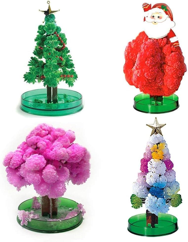 Fancy Lover 4PC Magic Growing Crystal Christmas Tree Kids Creative Birthday Gift Educational Novelty Games Toy (HYXJ)