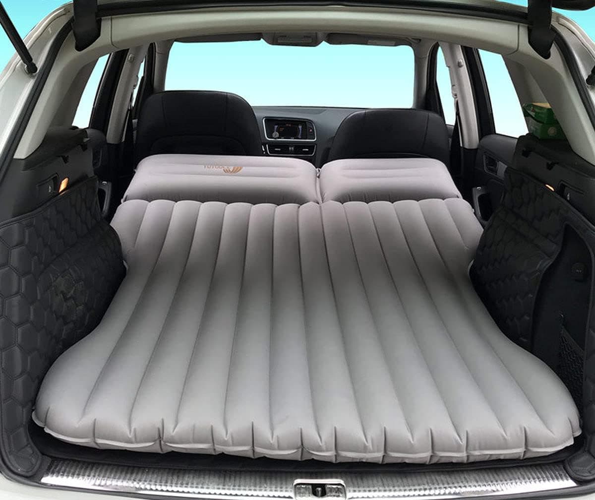 LUOOV Multifunctional Car SUV Air Mattress Camping Bed,Outdoor SUV Dedicated Mobile Cushion Extended Travel Mattress Air Bed Inflatable for SUV Back Seat,Fit 95% SUV with Pump