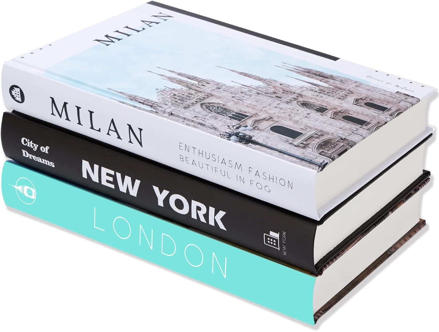 3 Piece Decorative Books for Home Decor, Books Stack Decor for Coffee Tables and Shelves, Designer Books Decor Set, Fashion Decoration Books for Living Room