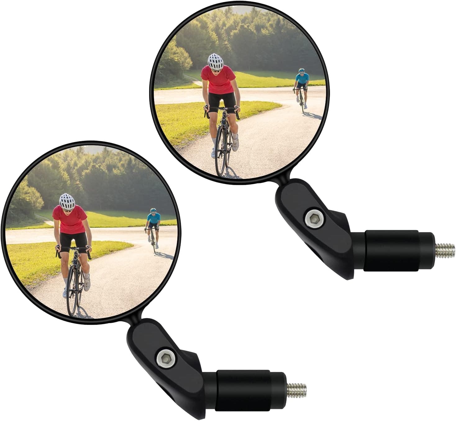 Ganwawo 2PCS Bike Mirror,HD Convex Rear View Mirror,Suitable For Mountain Bikes, Adult Bikes, Children's Bikes Universal Rear View Mirror(7CM)