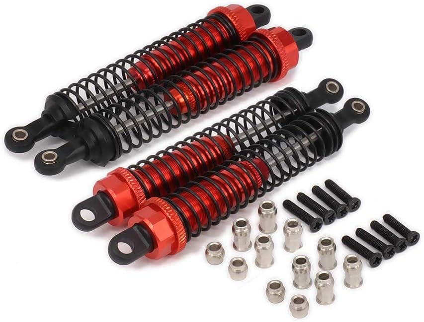 4Pcs RC Adjustable Shocks Absorber Springs Set Upgrade Parts 86mm 1/16 Buggy Truck Off-Road HPI HSP Losi Axial Tamiya Redcat Car