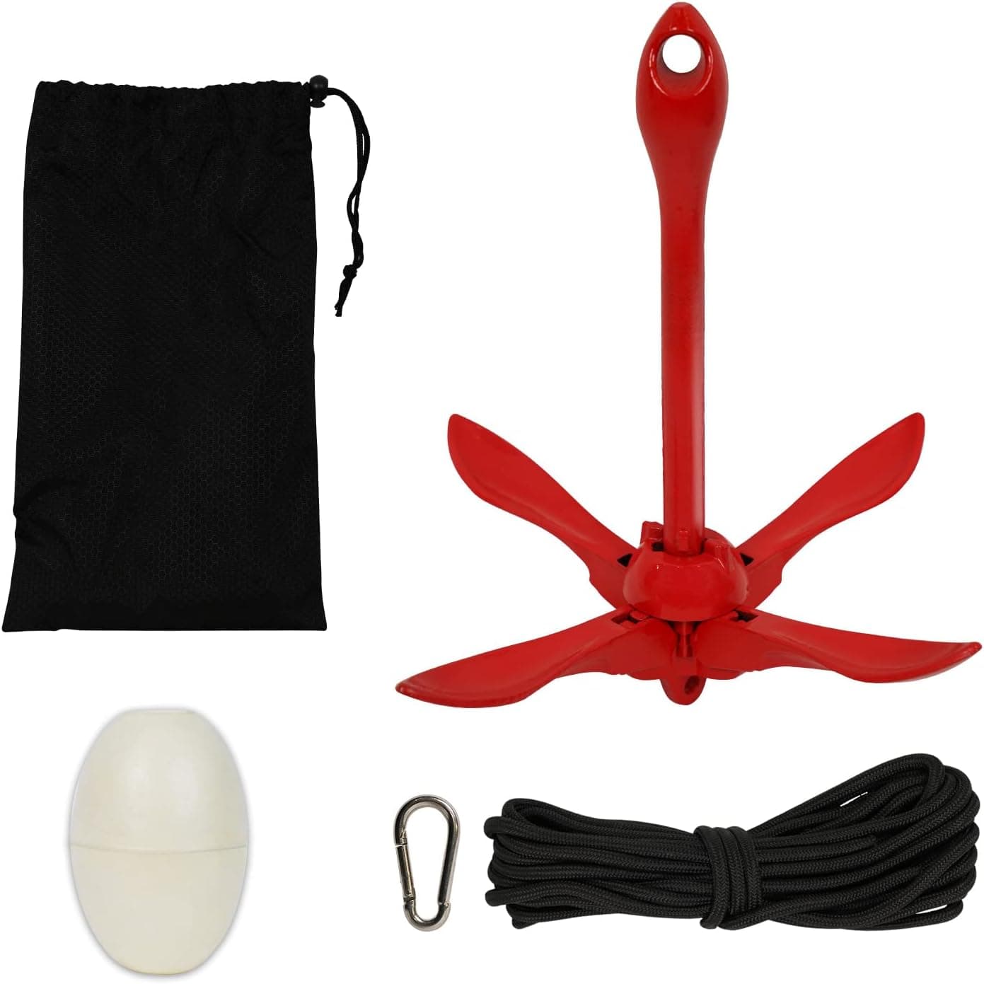 Tuxedo Sailor Kayak Anchor Kit, Folding Anchor Accessory with Rope for Fishing Kayak, Canoes, Jet Skis, SUP Paddle Boards and Boats