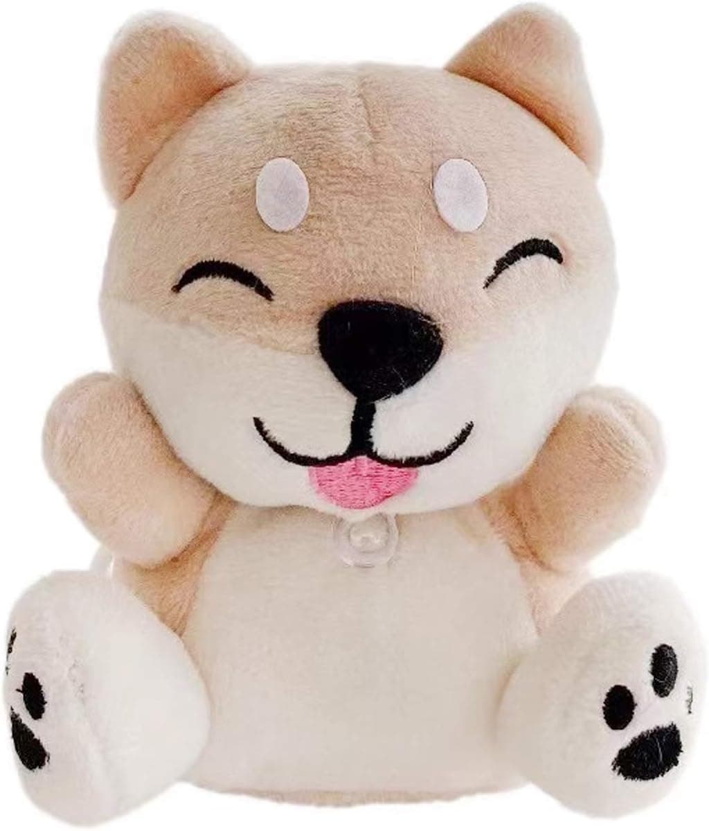 Yatchen Plush Case Compatible with AirPods Pro, Creative Cute 3D Cartoon Fur Corgi Design Funny Mini AirPods Cover Case with Keychain Protective Case for AirPods Pro Corgi Khaki
