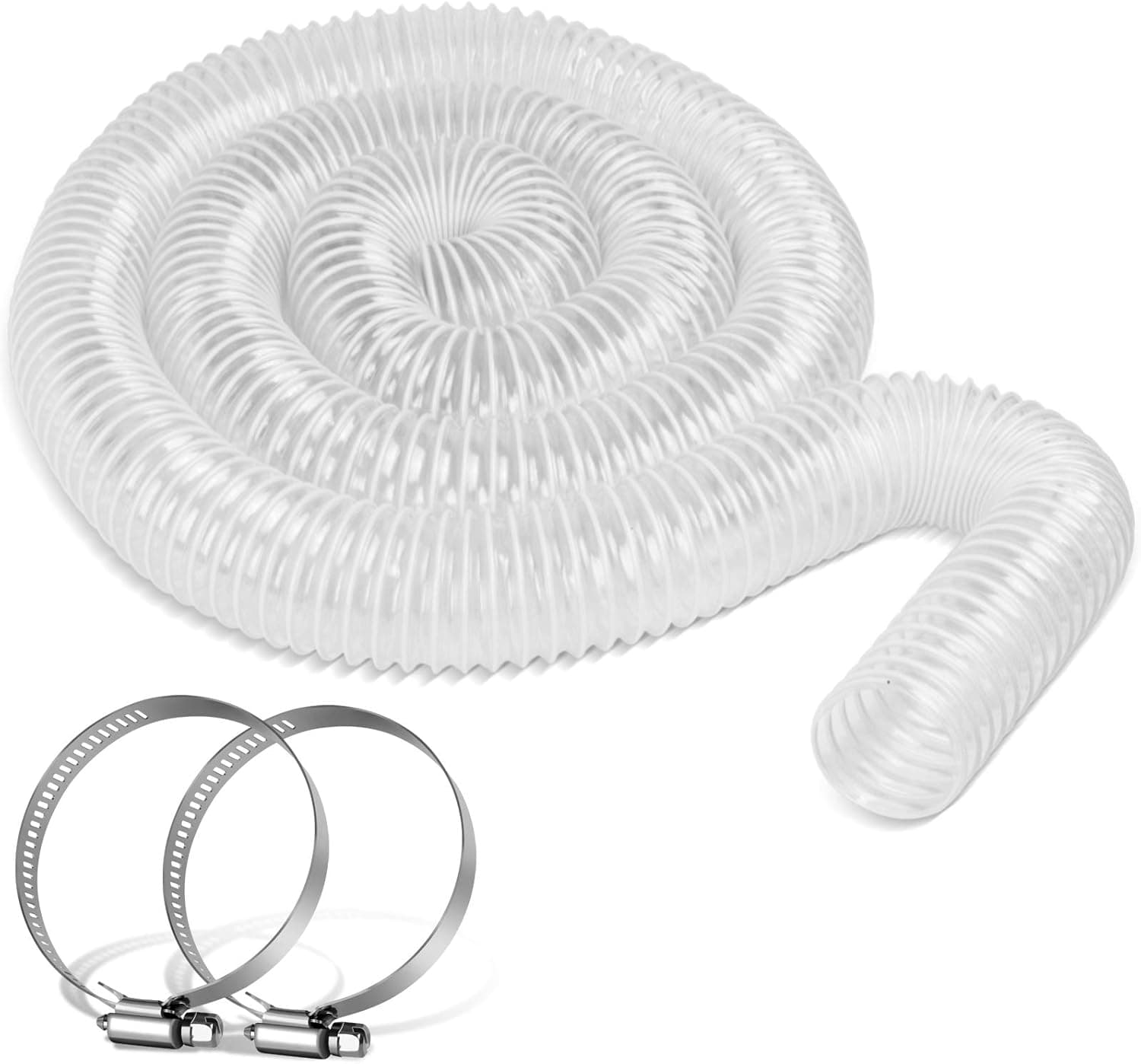 HOSOM 2 1/2" x 10' Dust Collection Hose, Work for Woodshop Dust Collection System and Shop Vacuum System, Anti-Collapse and Heavy Duty