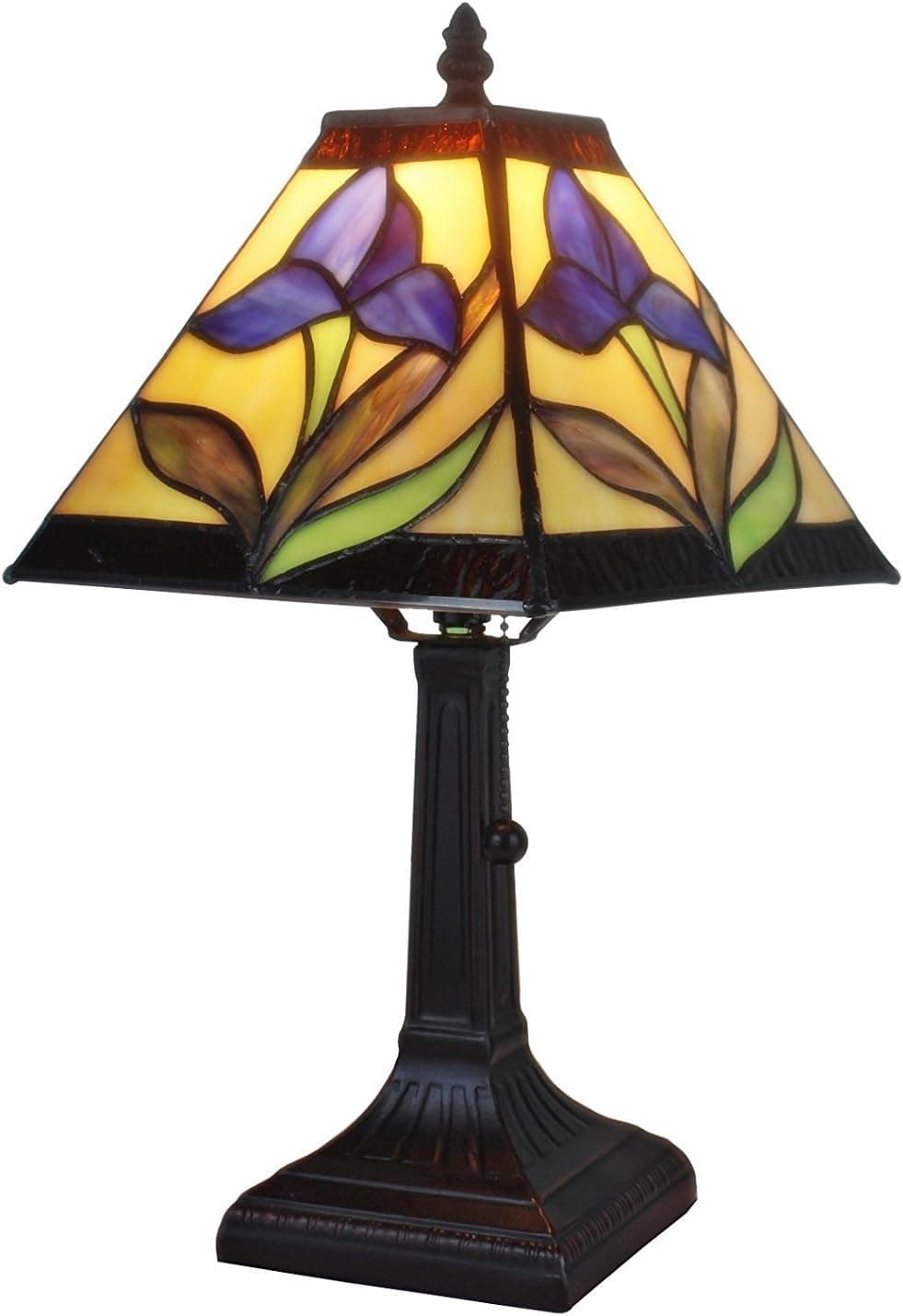 Amora Lighting Tiffany Style AM078TL08 14.5-inch Floral Mini Table Lamp