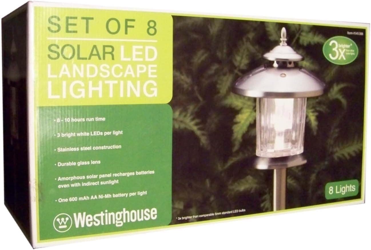Westinghouse Set of 8 Landscape Lights in Stainless Steel 545388
