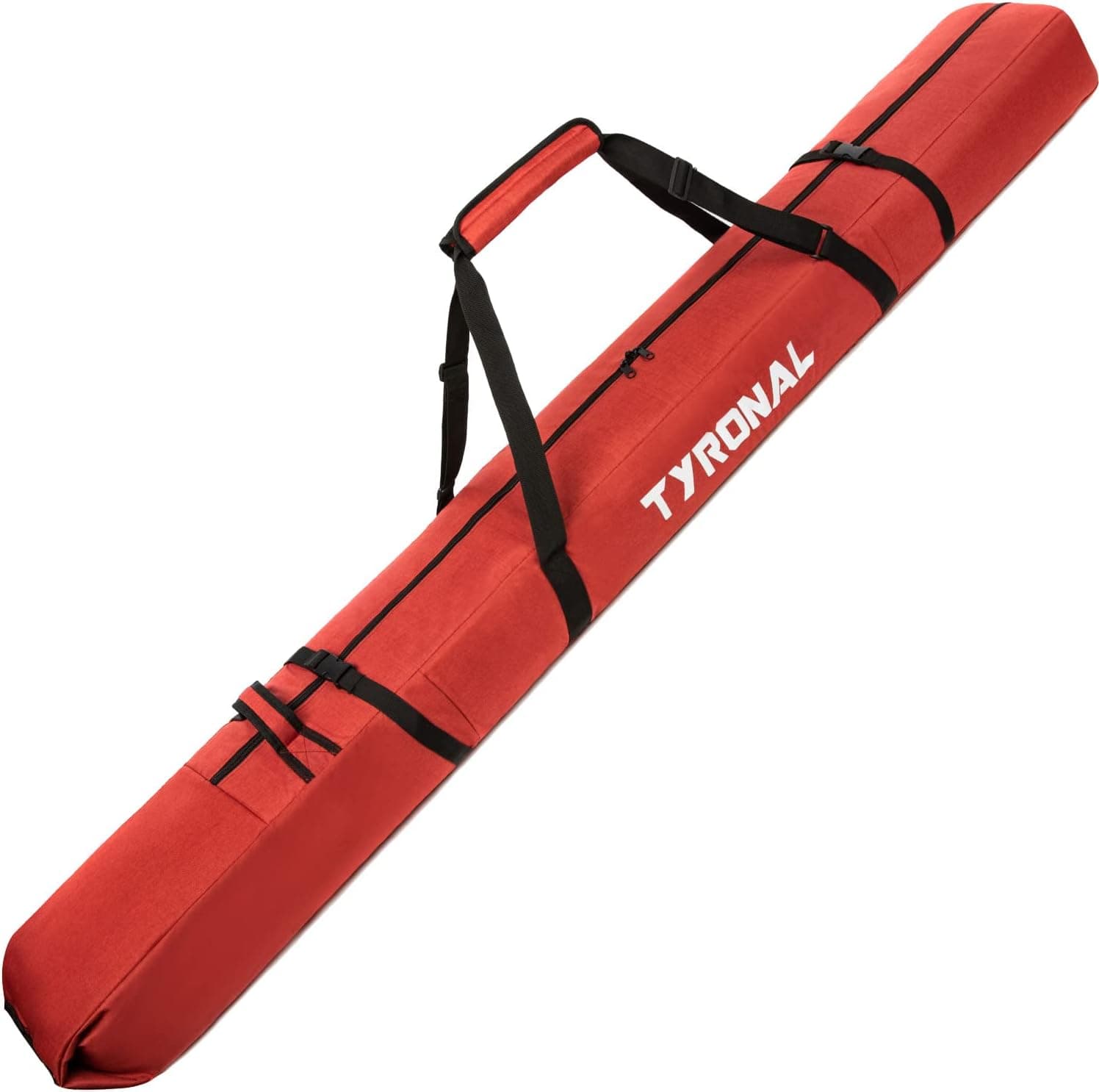TYRONAL Padded Ski Bag for Air Travel,Single Ski Carry Bag With Adjustable Longth for Skis Up to 200cm,Full Padded Ski Travel Bag for Ski Clothes,Snow Gear,Poles and Accessories.