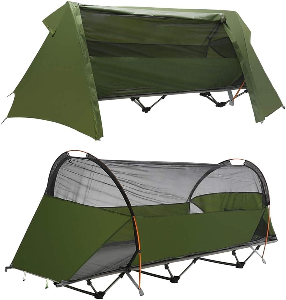 Night Cat Camping Off Ground Tent One Person Cot Tent Waterproof Portable Folding Easy to Set Up for Outdoors Traveling Fishing Hiking Picnic Leisure