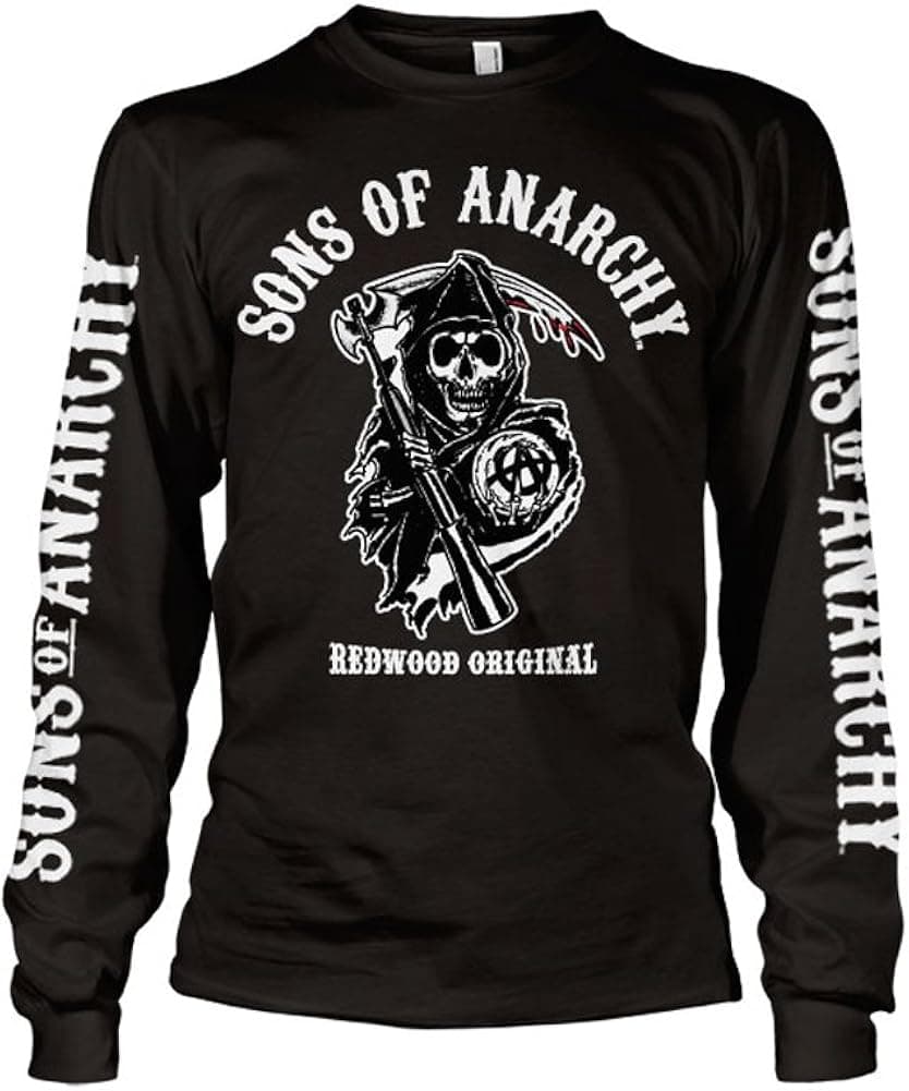 Sons of Anarchy Officially Licensed Merchandise Redwood Original Long Sleeve T-Shirt (Black), Small
