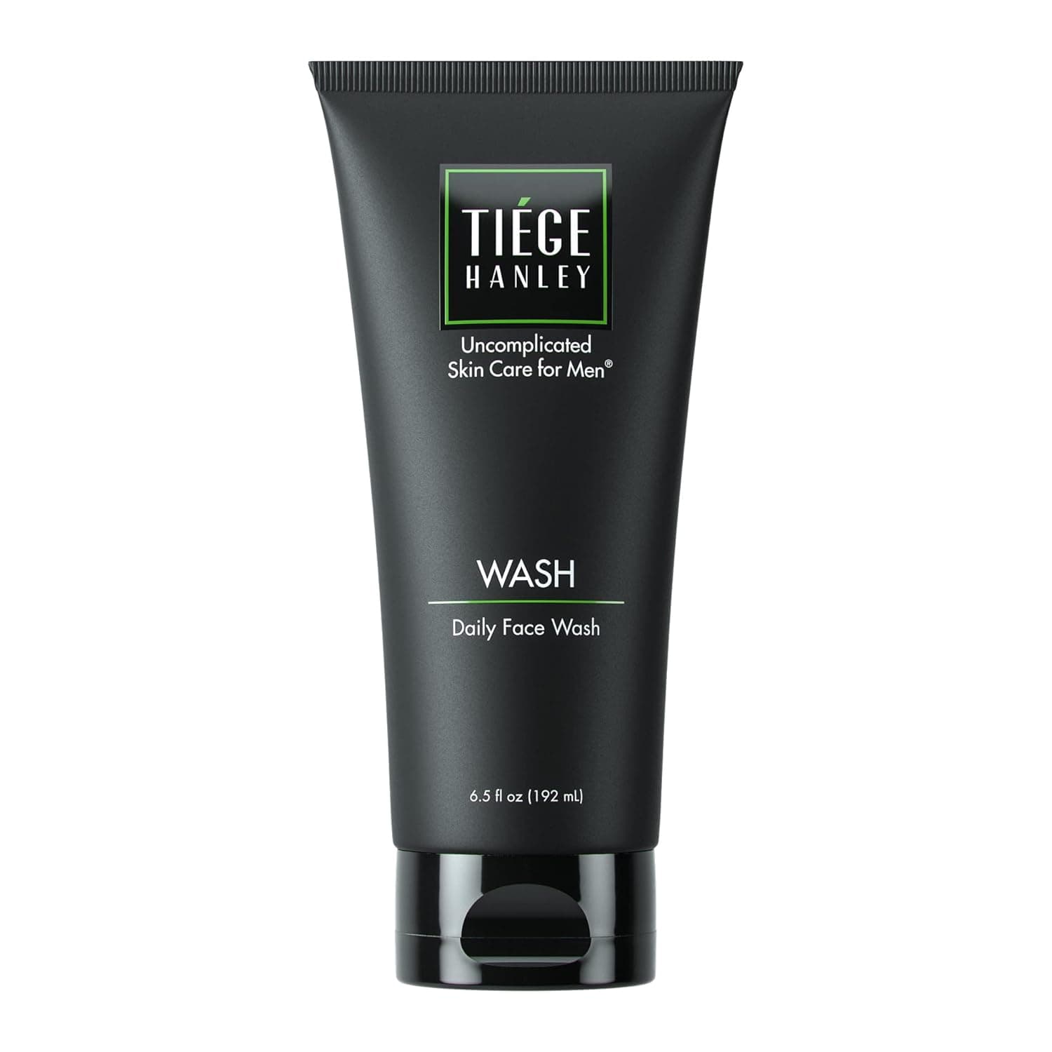 Tiege Hanley Daily Face Wash for Men (WASH) | Gently Removes Dirt, Grime & Excess Oil | Feel Cleansed & Refreshed | Fragrance Free | Dry or Sensitive Skin | 6.5 ounces | Uncomplicated Skin Care for Men