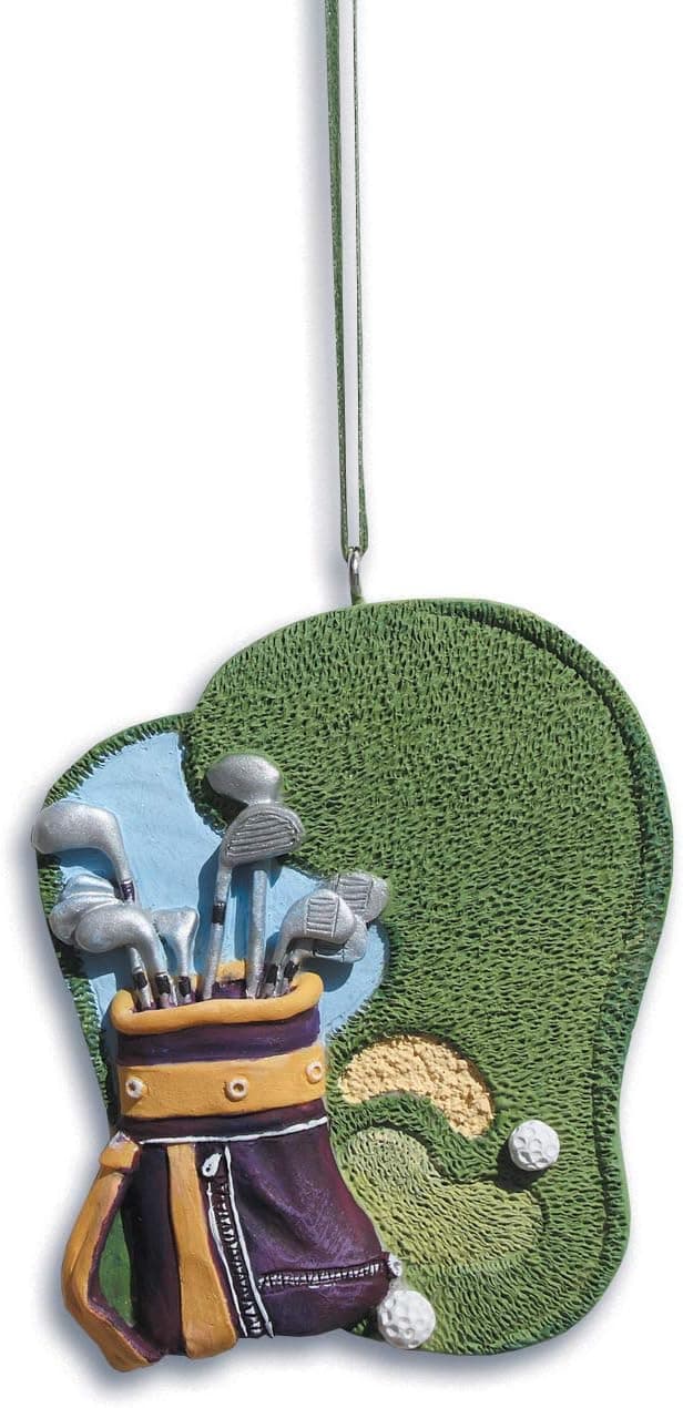 Lissom Design Personalized Ornament, 3.5 x 3-Inches, On The Green