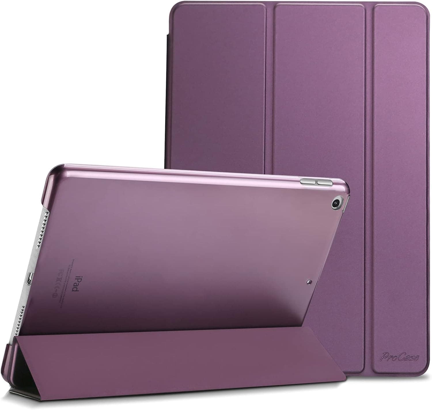 ProCase iPad 10.2 Case iPad 9th Generation 2021/ iPad 8th Generation 2020/ iPad 7th Generation 2019 Case, Slim Stand Hard Back Shell Protective Smart Cover Case for iPad 10.2 Inch -Purple