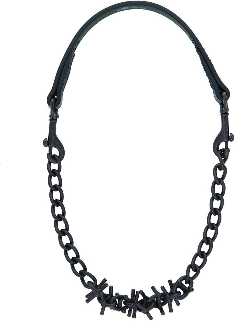 Weaver Leather Brahma Webb Goat Collar, Nickel Plated Chain