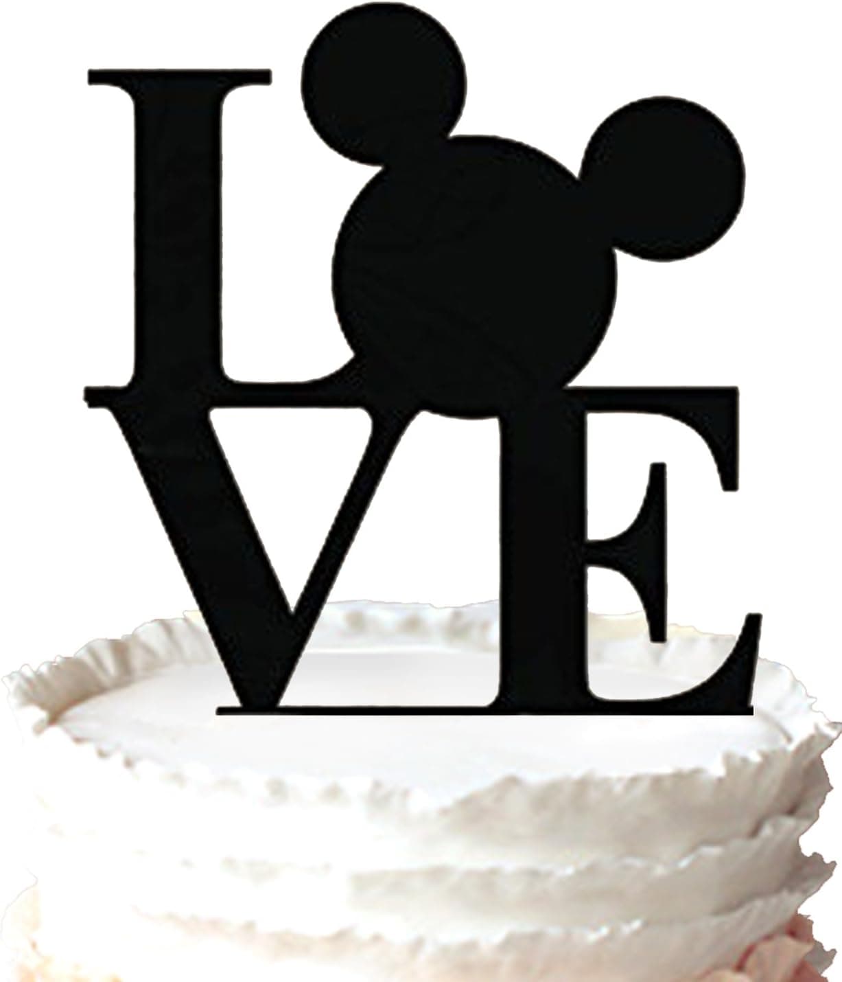 Disney Love acrylic Wedding Cake Topper