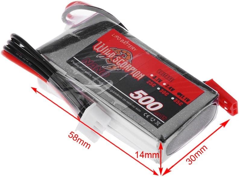 GoolRC Wild Scorpion 11.1V 500mAh 25C MAX 35C 3S JST Plug Li-po Battery for RC Car Airplane Blade CX Helicopter Part