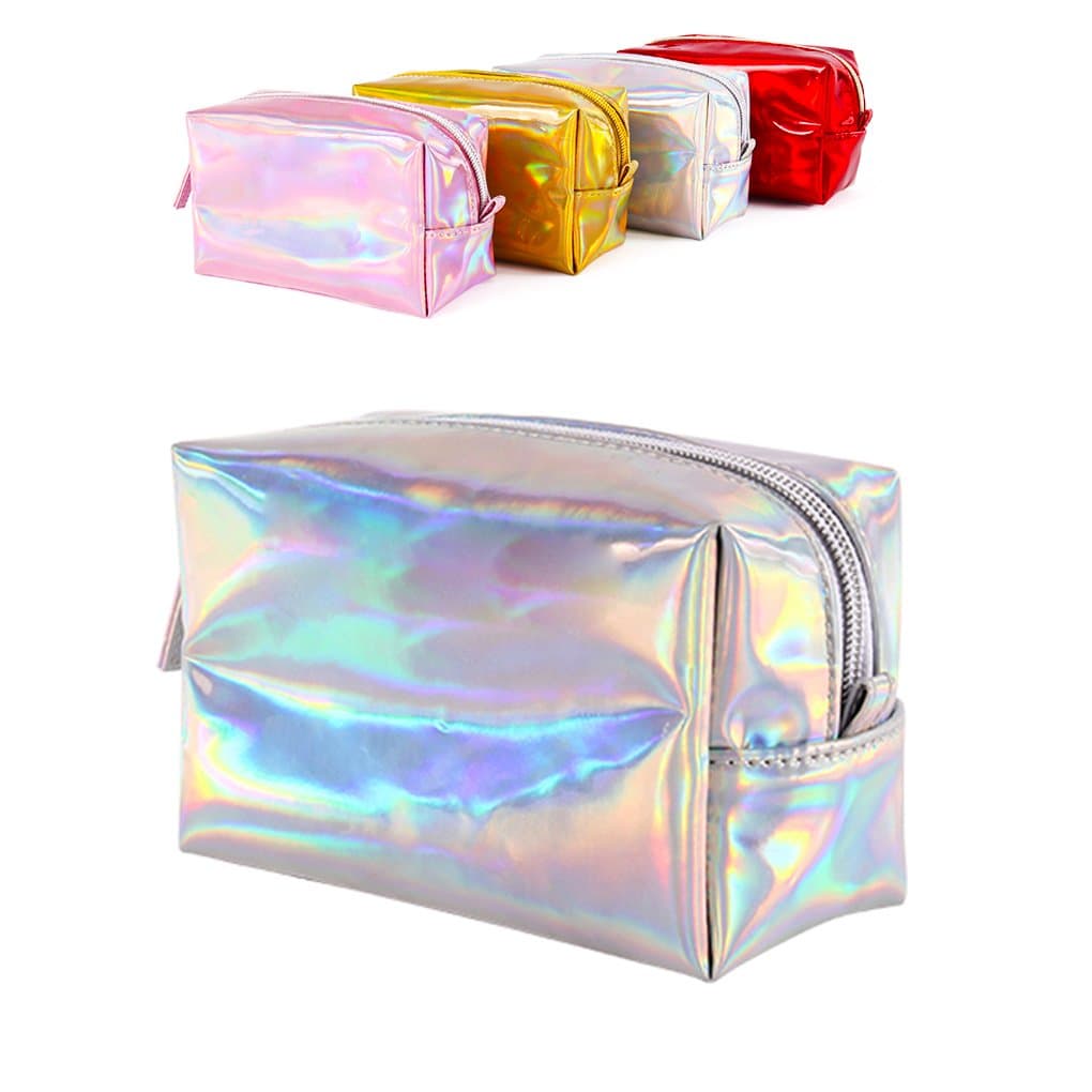 Jiehan Small Makeup Pouch Bag Shiny Handy Cosmetic Clutch Case Holder Mini Sundry Bags
