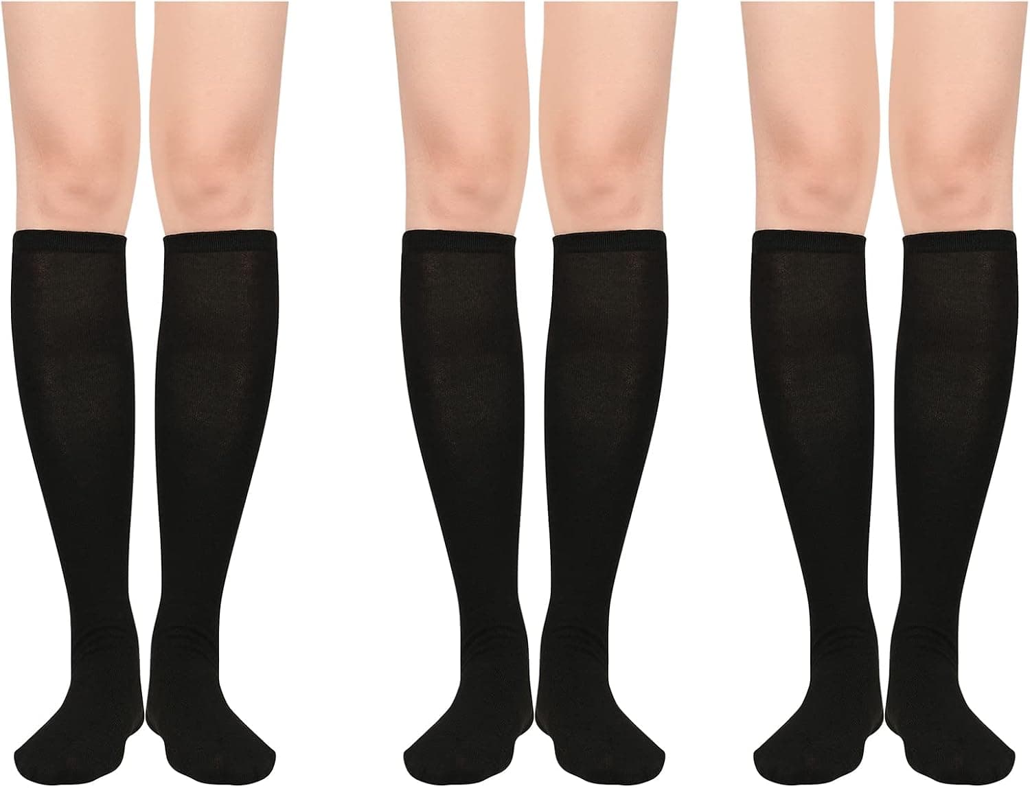 Knee High Socks for Women Casual Athletic Solid Color Thigh High Socks Leg Warmers Compression Socks