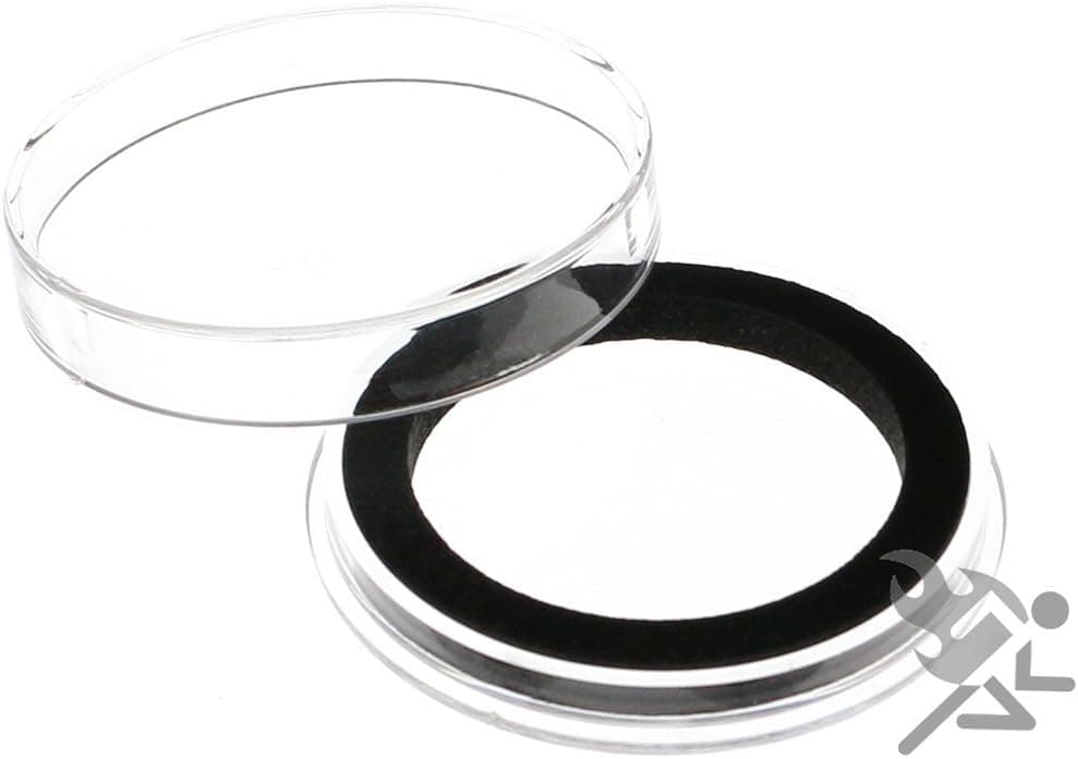 Air-Tite High Relief 38mm Black Ring Coin Capsules for 2oz Queen's Beast, 5 Pack