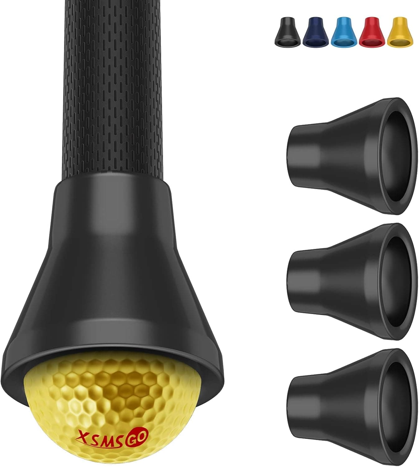 XSMSGO Golf Ball Retriever,Golf Ball Picker Upper for Putter Grip Tool, Back Saver Golf Ball Grabber Suction Cup Portable Golf Sucker Accessories for Putters and Golfer