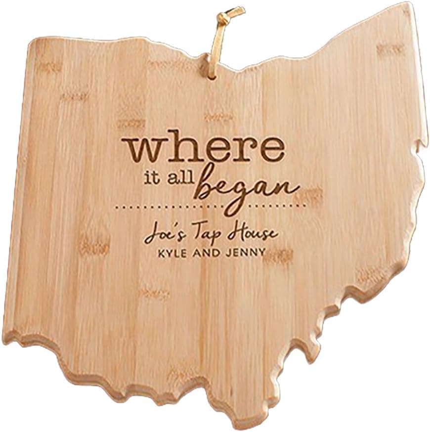 Engraved Where It All Began Ohio State Cutting Board, Bamboo, Personalized