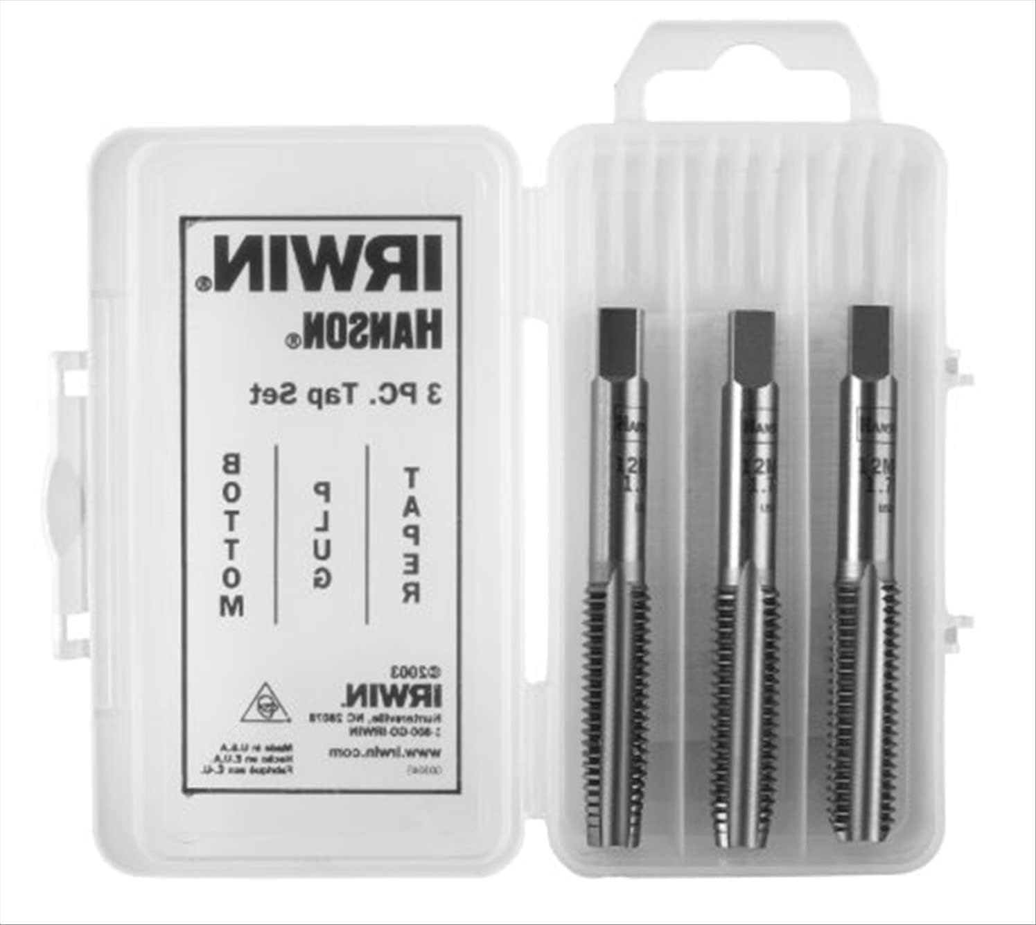 IRWIN Tap Set, High Carbon Steel, 16 NC, 3/8-Inch, 3-Piece (2634)