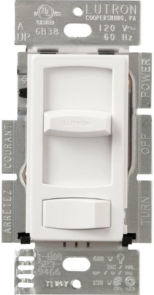 Lutron CTCL-153PDH-WH Skylark Contour 150-Watt Single Pole/3-Way CFL LED Dimmer-White