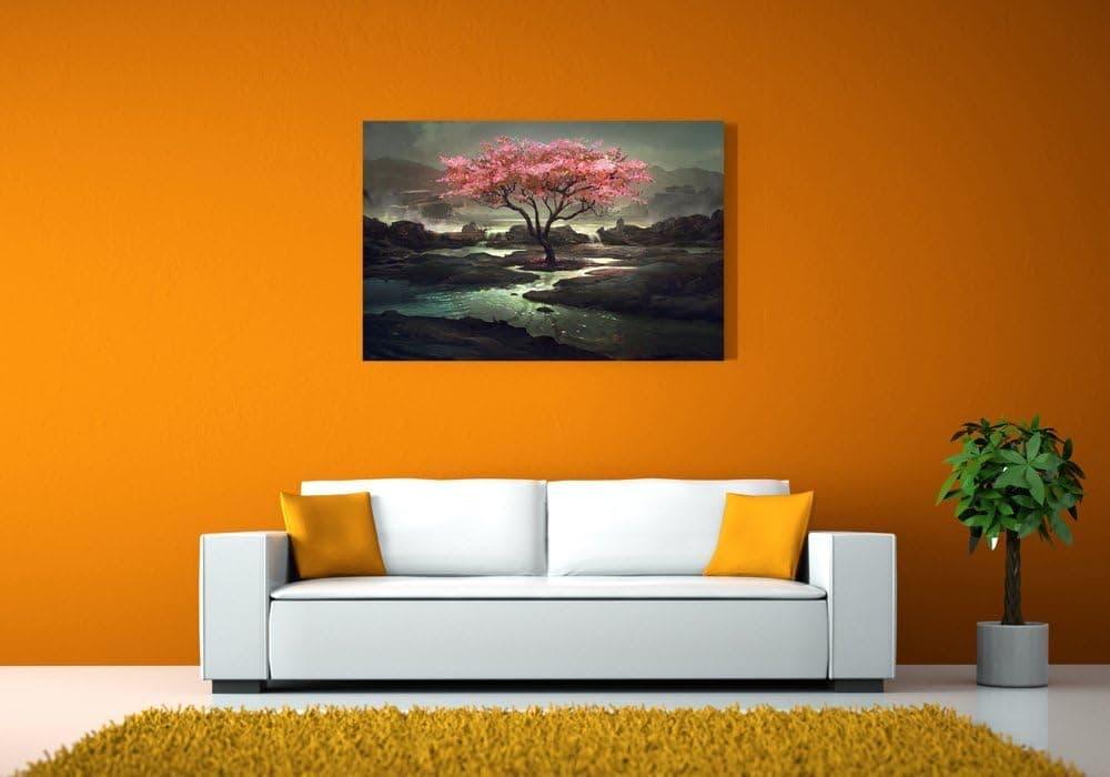 Yajia Art Blossom Tree Painting - Print on Canvas 24 X 16inch: Unframed