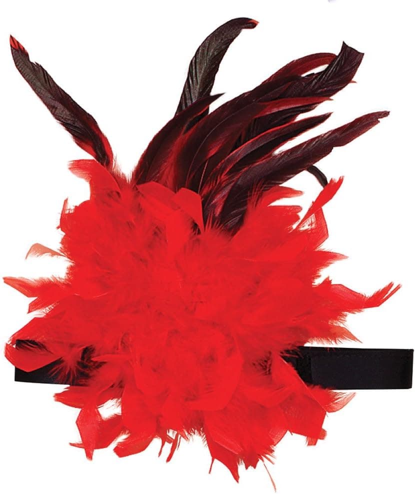 Bristol Novelty BA463 Red Feather Charleston Headband, Womens, One Size