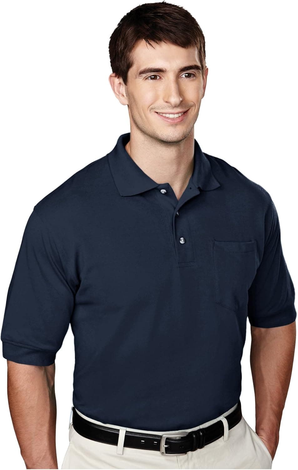 Tri-Mountain 106 pique pocketed golf shirt