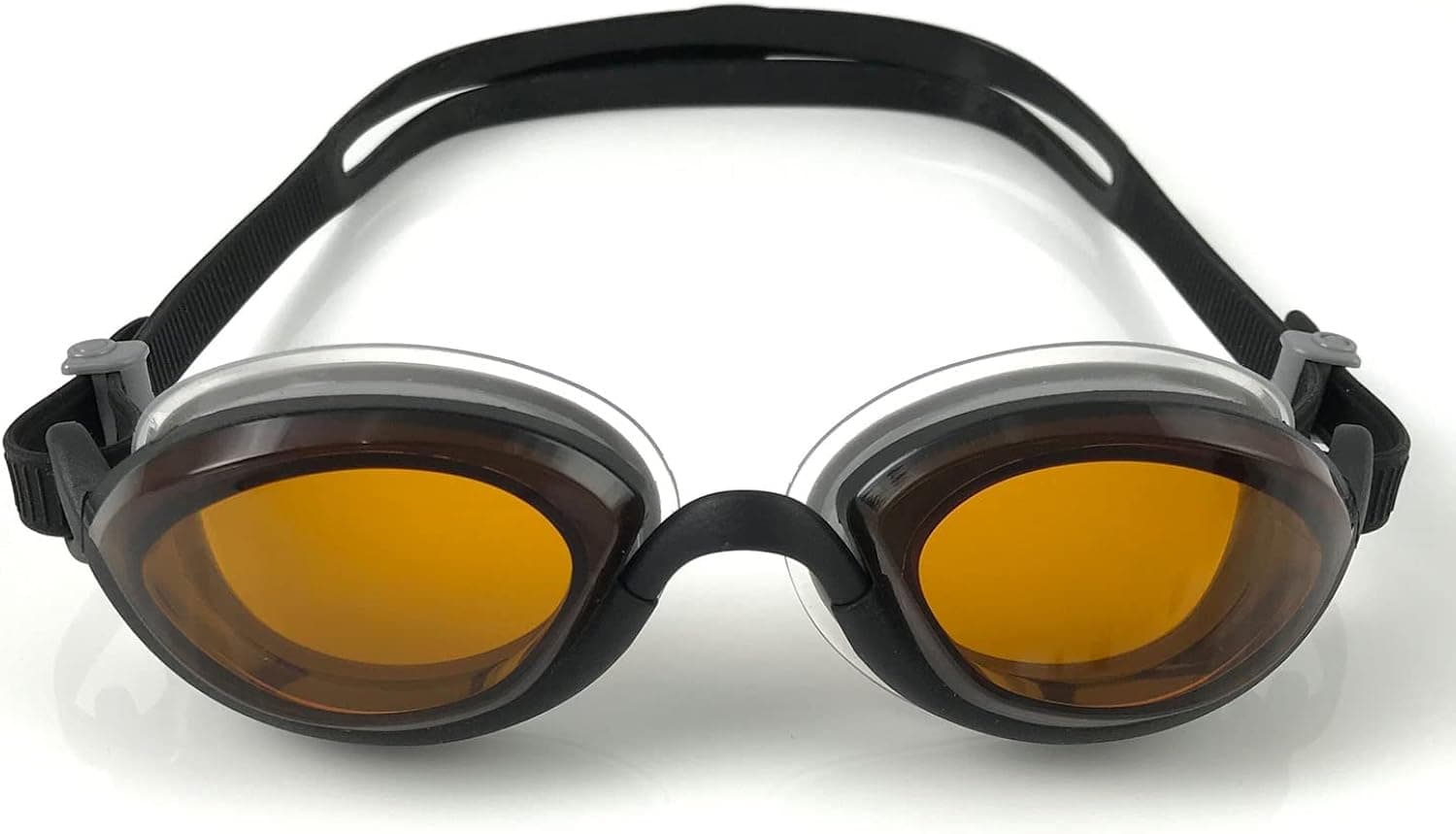 Snake & Pig Basilisk Swimming Goggles, Comfortable Fit for Adult Men Women Youth Kids Children (Black, amber lens)