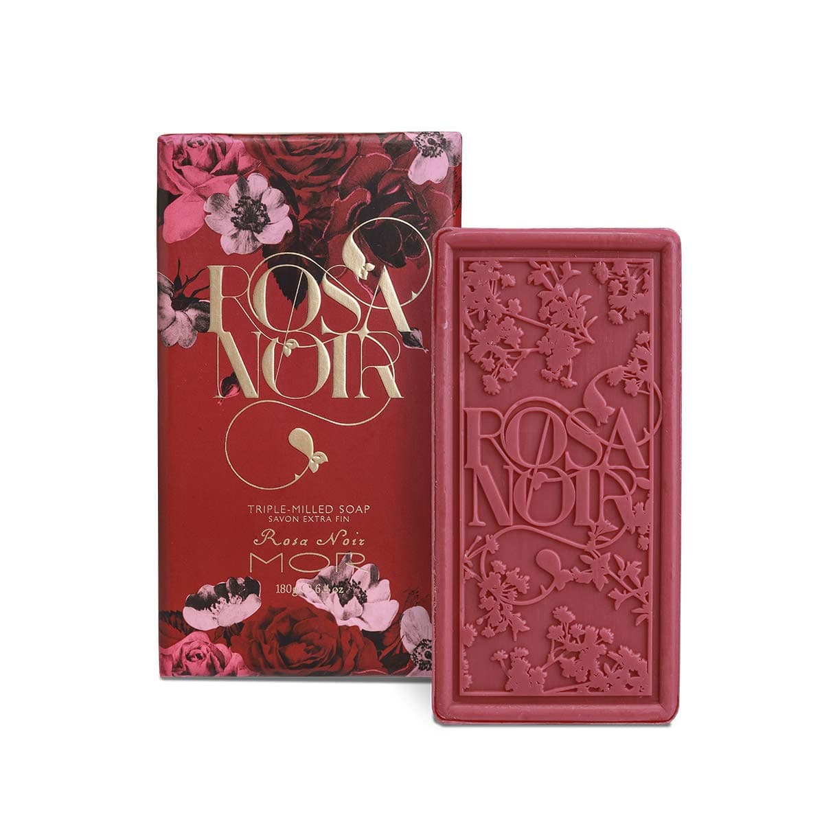 MOR Soap Triple Milled Soap Natural Soap for Women, Luxury Soaps Wrapped and Bath Soap for Women, Rose Noir Aroma 180gram /6.4 ounce