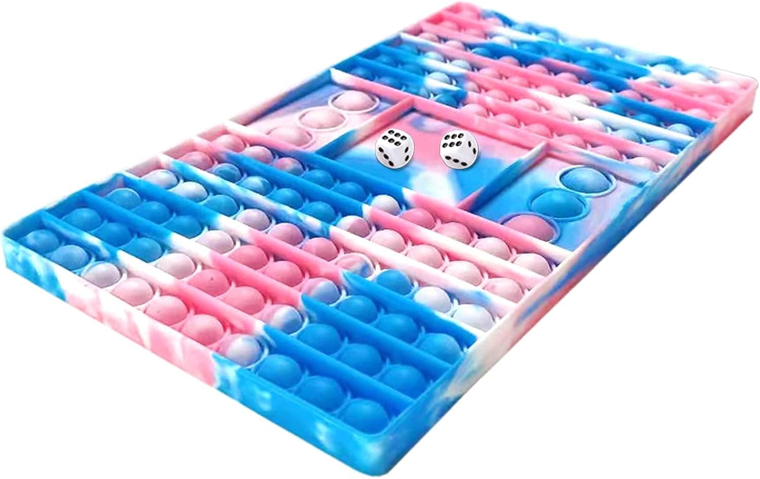 Pnirya Big Pop Game Board with Dice Its for Kids, Giant Bubble Pop Fidget Game Sensory Toys for Adults Boys Girls Interactive Jumbo Popper Stress Relief Fidget Toys Gifts for Parent-Child Time