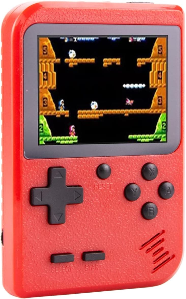 Portable Handheld Games Retro Mini Video Games,Handheld Game Console with 400 Classical FC Games 2.8" Color Screen,Birthday for Boys Girls and Adults (Red)