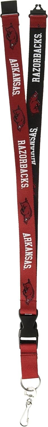 NCAA Two-Tone Lanyard with breakaway safety clasp and easy-remove clip for keys or ticket holder