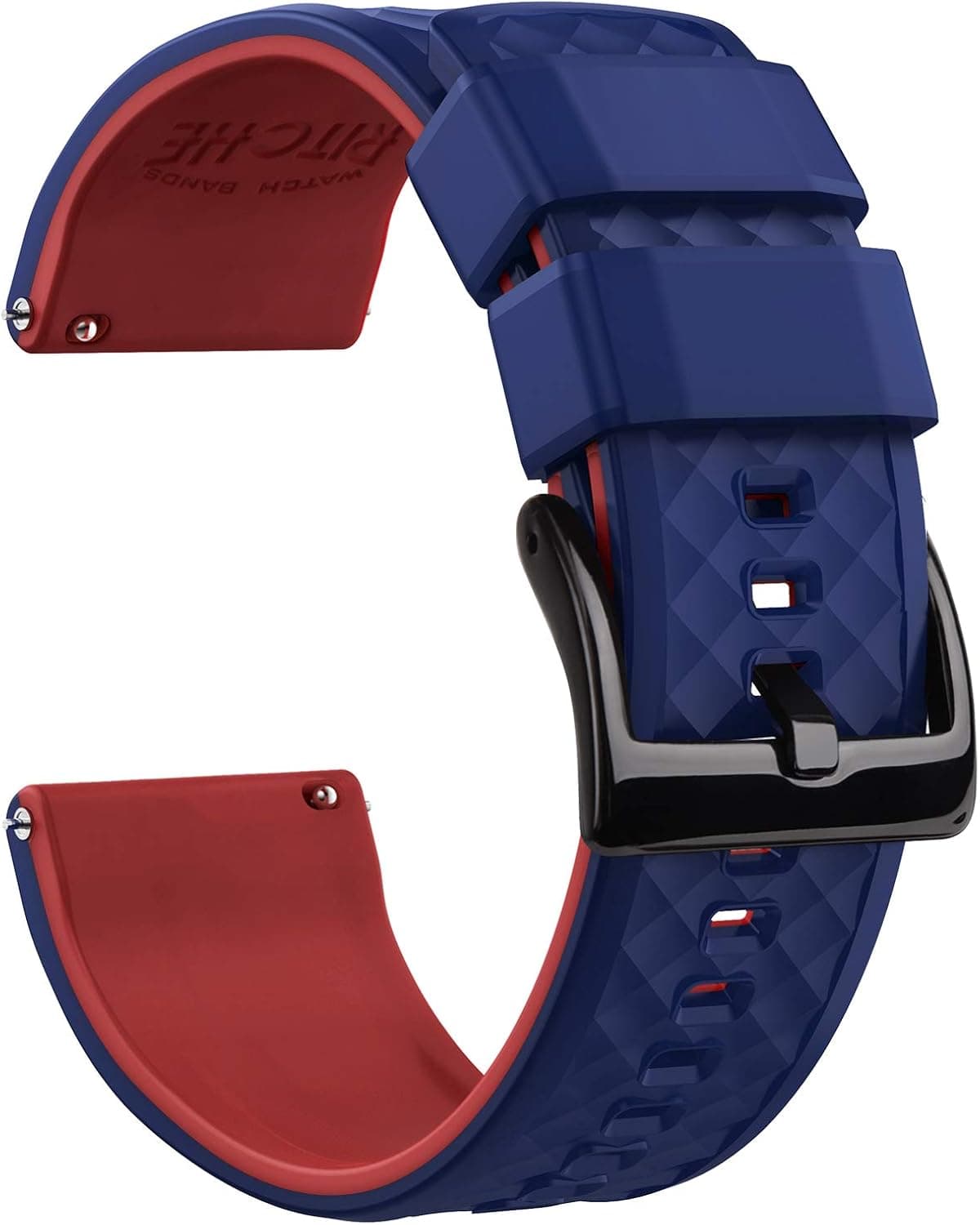 Ritche Silicone Watch Bands 18mm 20mm 22mm 24mm Quick Release Rubber Watch Bands for Men