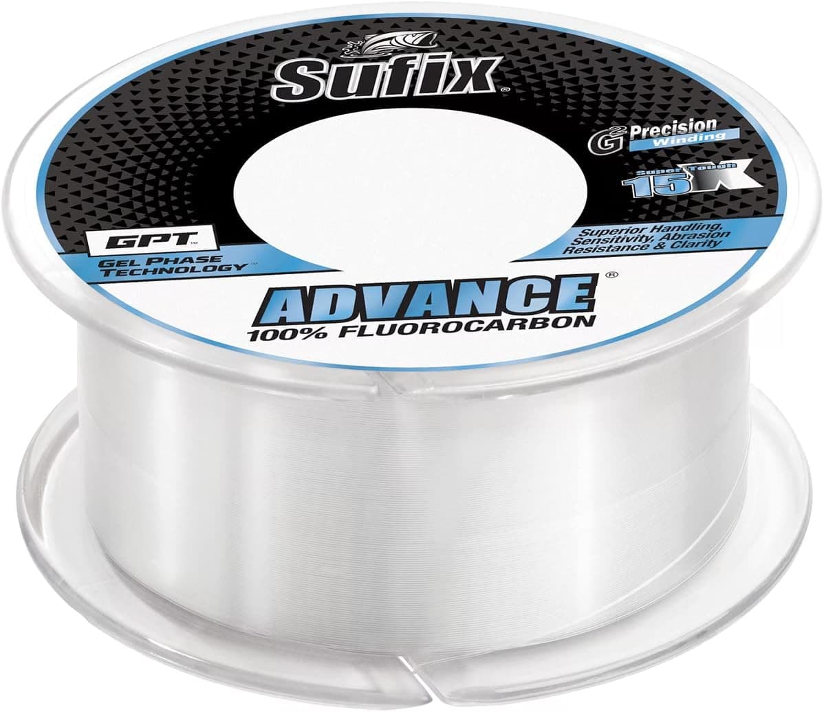 Sufix 50 Yard Advance Ice Fluorocarbon Fishing Line - Clear