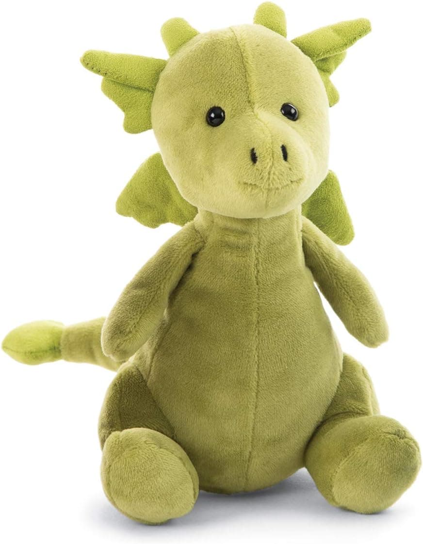 Jellycat Little Puff Jade Dragon Stuffed Animal, 6 inches