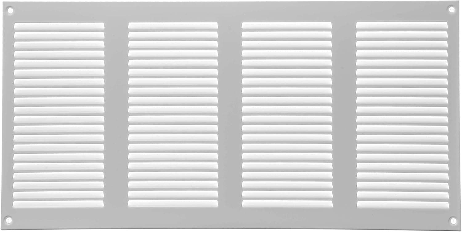 16" x 8" Inch White Air Vent Cover - Steel Return Air Grilles - for Ceiling and Sidewall - HVAC - with Insect Protection Screen (15.74''x7.87'' Inch, White)