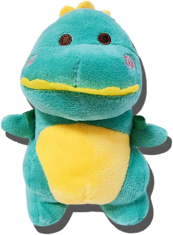 Yatchen Fur Case for AirPods 1&2, Unique Cute 3D Cartoon Fluffy Plush Dinosaur Design Funny for AirPods Cover Case with Keychain Protective Case for AirPods 1&2 Dinosaur Green