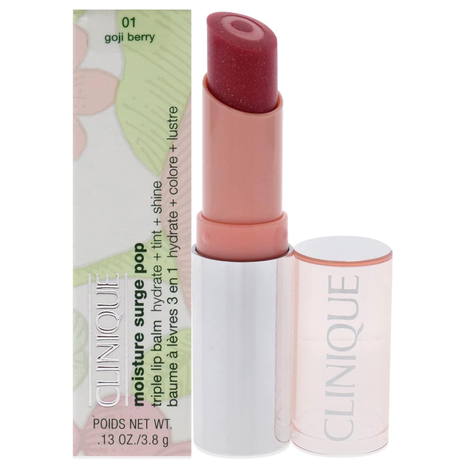 Clinique Moisture Surge Pop Triple Lip Balm - 01 Goji Berry Lip Balm Women 0.13 oz