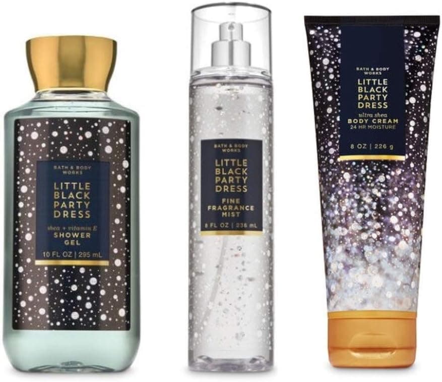 Little Black Party Dress - 3 pc Bundle - Shower Gel, Fine Fragrance Mist and Ultra Shea Body Cream - (Winter 2019)